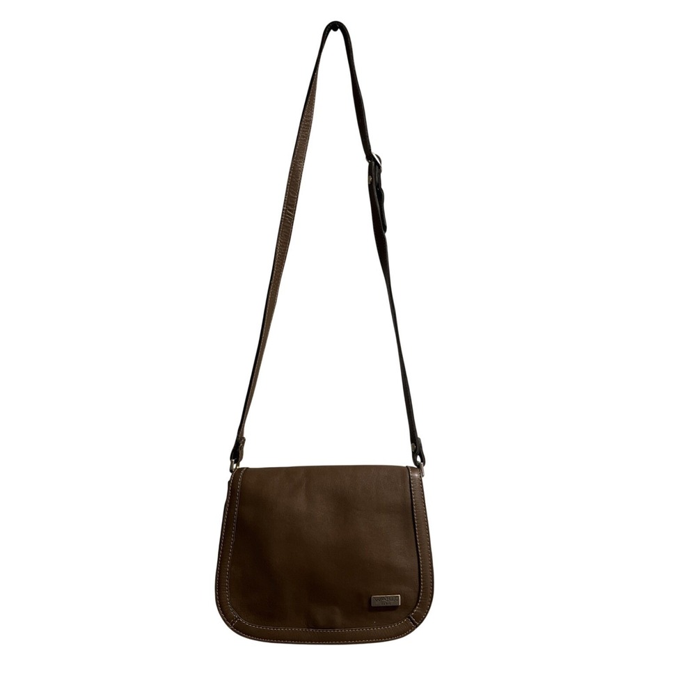 Vintage Warlo Purse Brown Leather Satchel Flap Closure Classic Timeless Heritage